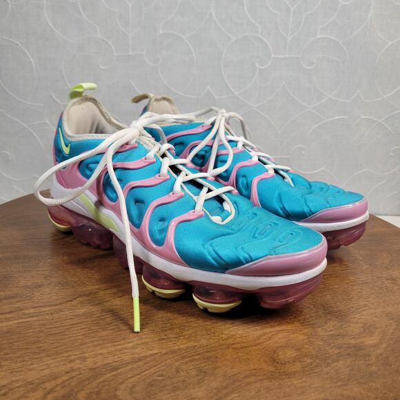 Nike Air VaporMax Plus Easter Women's Sneakers 7.5 Blue Pink Athletic CW7014-100 - Picture 2 of 14